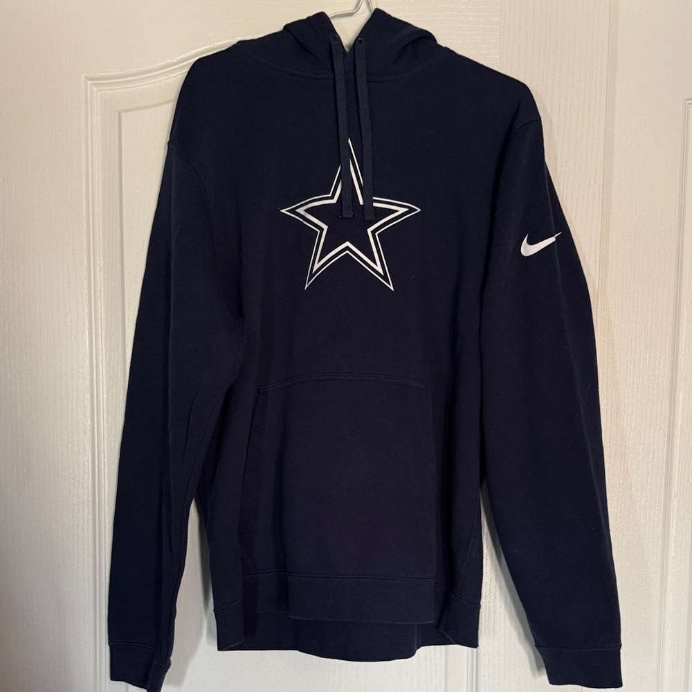 Nike Men's Navy Blue Dallas Cowboys Hoodie with Star and Swoosh